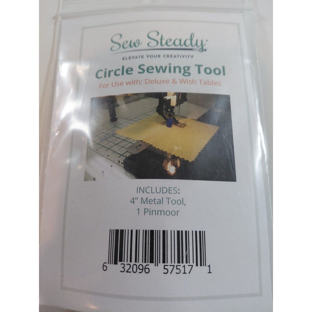 Sew Steady Circle Sewing Tool Kit for Deluxe & Wish Tables w/ Pinmoor 4" Metal